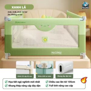 Thanh chắn giường Pakey S1 nâng cấp 61 Thanh chắn giường Pakey S1 nâng cấp màu xanh lá