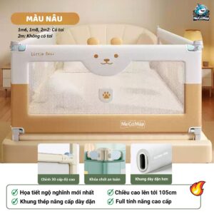 Thanh chắn giường Pakey S1 nâng cấp 62 Thanh chắn giường Pakey S1 nâng cấp màu nâu