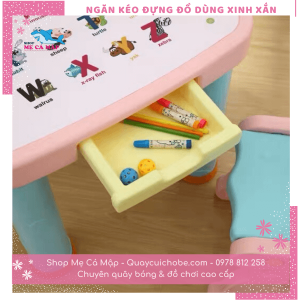 Bàn học Holla Kiddy chính hãng - Hàng loại I dày dặn kèm ghế 13 Ban hoc Holla Kiddy chinh hang Hang loai I day dan kem ghe3