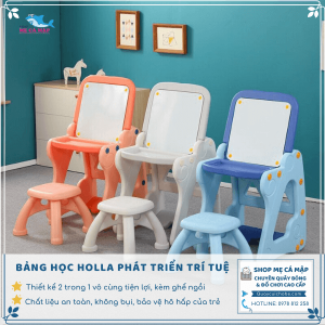 Bang hoc Holla Kiddy 3 in 1 Kem ghe 5 but va khan lau2