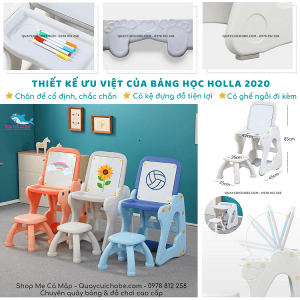 Bang hoc Holla Kiddy 3 in 1 Kem ghe 5 but va khan lau4