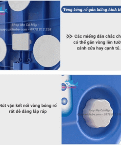 Bộ bóng rổ gắn tường hình tên lửa cho bé - 3 màu 19 Bộ bóng rổ Pakey hình tên lửa có cấu trúc chắc chắn, an toàn