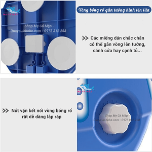 Bộ bóng rổ gắn tường hình tên lửa cho bé - 3 màu 19 Bộ bóng rổ Pakey hình tên lửa có cấu trúc chắc chắn, an toàn