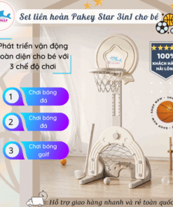 Đồ chơi bóng rổ cho bé đa chức năng 23 Bộ đồ chơi bóng rổ kết hợp bóng đá đa năng, tiện ích