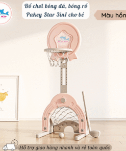 Đồ chơi bóng rổ cho bé đa chức năng 25 Bộ đồ chơi bóng rổ Star màu hồng pastel nhẹ nhàng