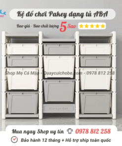 Kệ để đồ chơi Aba Pakey cho bé 17 Kệ đồ chơi Aba chứa nhiều ngăn đựng đồ tiện lợi cho bé