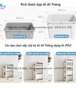 Kệ để đồ chơi Aba Pakey cho bé 18 Kệ đựng đồ Aba có kích thước linh hoạt, phù hợp lắp đặt mọi không gian