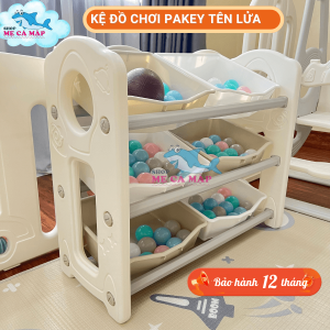Kệ đồ chơi cho bé Pakey hình Tên Lửa màu Trắng 16 Bộ kệ Pakey tên lửa có chốt ốc nhựa lắp ráp tiện lợi