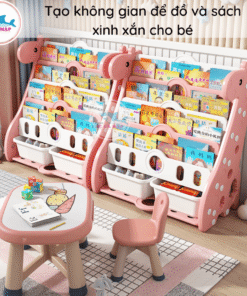 Kệ sách nhựa Pakey hình Hươu cao cổ 17 Kệ sách nhựa Pakey có 3 màu nhẹ nhàng dễ lựa chọn màu sắc phù hợp với thiết kế nội