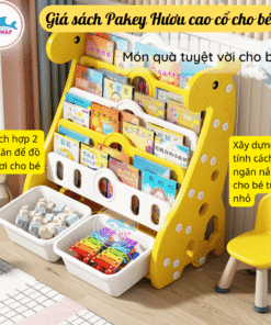 Kệ sách nhựa Pakey hình Hươu cao cổ 18 Kệ sách nhựa Pakey giúp bé có thể tự sắp xếp đồ đạc một cách gọn gàng và rèn luyện tính cách ngăn nắp từ khi còn nhỏ