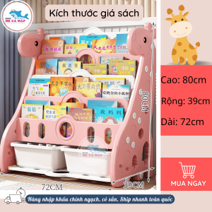 Kệ sách nhựa Pakey hình Hươu cao cổ 20 Kệ sách nhựa có bộ màu vô cùng bắt mắt cho bé nhỏ