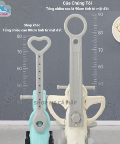 Ngựa bập bênh đa năng 6in1 màu xanh dương 19 Ngua bap benh cho be Pakey Da Nang 6 in 1 phu hop cho be tu 1 6 tuoi Be co the dieu chinh duoc huong Mau Xanh Duong3