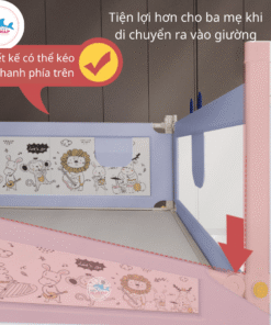 Thanh chan giuong Pakey ProA3 NEW 2022 nang ha 1 ben cao 103cm Mau Xam3