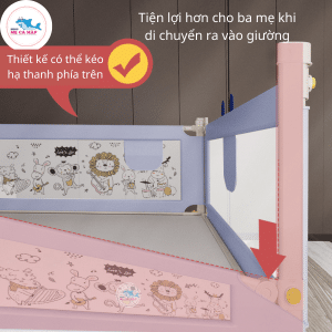 Thanh chắn giường Pakey ProA3 16 Thanh chan giuong Pakey ProA3 NEW 2022 nang ha 1 ben cao 103cm Mau Xam3