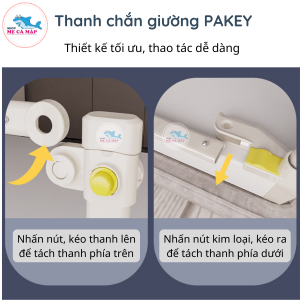 Thanh chắn giường Pakey ProA3 17 Thanh chan giuong Pakey ProA3 NEW 2022 nang ha 1 ben cao 103cm Mau Xam4