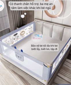 Thanh chan giuong Pakey ProA3 NEW 2022 nang ha 1 ben cao 103cm Mau Xam5