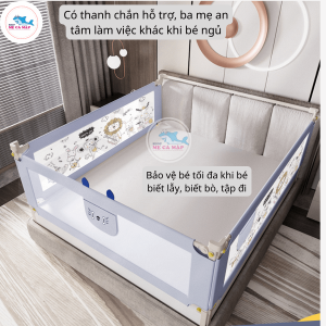Thanh chắn giường Pakey ProA3 18 Thanh chan giuong Pakey ProA3 NEW 2022 nang ha 1 ben cao 103cm Mau Xam5