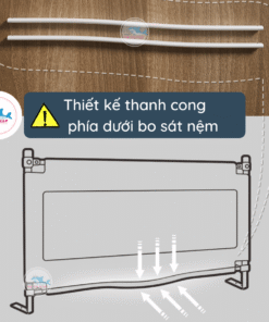 Thanh chan giuong Pakey ProA3 NEW 2022 nang ha 1 ben cao 103cm Mau Xam6