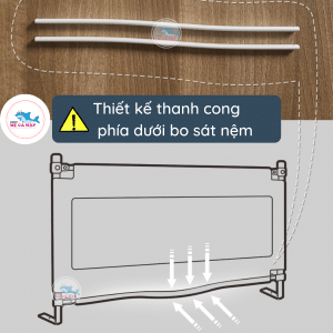 Thanh chắn giường Pakey ProA3 19 Thanh chan giuong Pakey ProA3 NEW 2022 nang ha 1 ben cao 103cm Mau Xam6