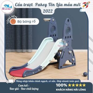 Cầu trượt Pakey hình Tên Lửa màu xanh đậm