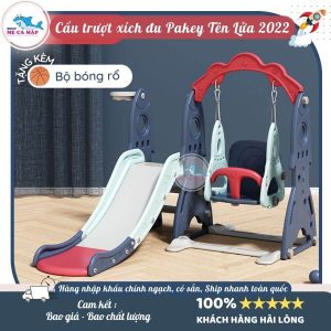 Cầu trượt xích đu Pakey hình Tên lửa kèm quà tặng hấp dẫn