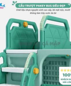 Cầu trượt cho bé được làm từ chất liệu nhựa nguyên sinh