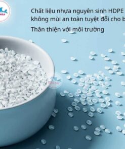 Cầu trượt xích đu Pakey hình Tên lửa được làm từ chất liệu nhựa nguyên sinh cao cấp
