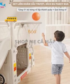 Cầu trượt cho bé Pakey Bus không chỉ giúp trẻ em vui chơi mà còn thúc đẩy phát triển các kỹ năng vận động