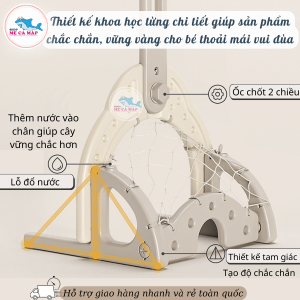 Đồ chơi bóng rổ cho bé đa chức năng 31 Bộ bóng rổ, bóng đá có thiết kể khoa học từng chi tiết giúp sản phẩm chắc chắn, vững vàng