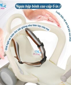 Ghế ngồi của ngựa bập bênh có thiết kế ôm sát chắc chắn