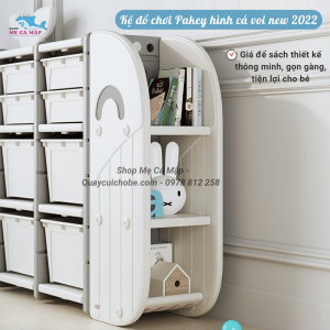 Kệ đồ chơi hình cá voi Pakey 20 Kệ đồ chơi Pakey giúp bé rèn luyện tính gọn gàng, ngăn nắp từ bé.