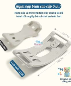 Ngựa bập bênh cao cấp 6in1 có giá đỡ phía dưới an toàn