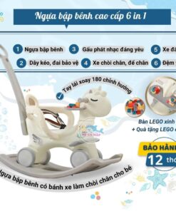 Ngựa bập bênh Pakey cao cấp với 6 tính năng linh hoạt