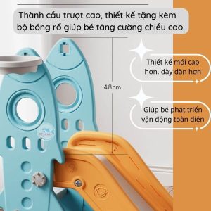 Cầu trượt xích đu có cấu tạo thành trượt cao, dày dặn