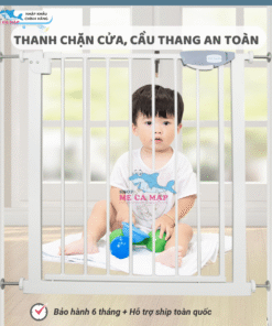 Thanh chặn cửa có thiết kế thông minh khóa chốt bên dưới kết hợp chốt trên rất chắc chắn