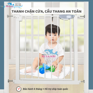 Tấm nối thanh chắn cửa, cầu thang (20cm) 29 Thanh chặn cửa có thiết kế thông minh khóa chốt bên dưới kết hợp chốt trên rất chắc chắn