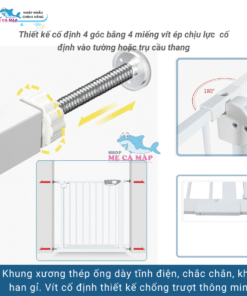 Tấm nối thanh chắn cửa, cầu thang (80cm) 24 Thanh chắn cửa lắp đặt mà không cần khoan đục