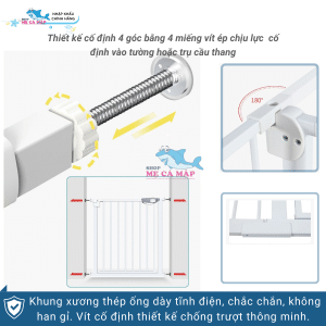 Tấm nối thanh chắn cửa, cầu thang (20cm) 30 Thanh chắn cửa lắp đặt mà không cần khoan đục