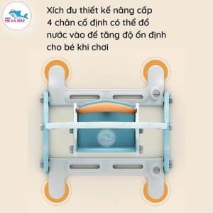Xích đu trong set cầu trượt xích đu có thiết kế nâng cấp với 4 chân cố định