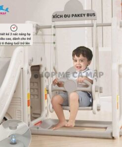 Cầu trượt cho bé giúp trẻ rèn luyện cơ thể và tăng cường sức khỏe mà còn khuyến khích sự tương tác và vận động ngoài trời