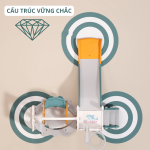 Cầu trượt cho bé xích đu Pakey lâu đài CS2 35 Cầu tuột xích đu lâu đài có kết cấu an toàn, chắc chắn với độ cao phù hợp cho trẻ từ 0-5 tuổi