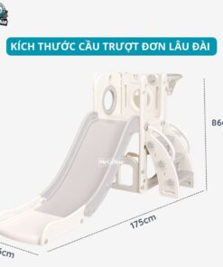 Bộ cầu trượt cho bé Pakey lâu đài 35 Bộ cầu trượt cho bé Pakey lâu đài