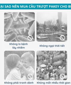 Bộ cầu trượt cho bé Pakey lâu đài 36 Bộ cầu trượt cho bé Pakey lâu đài