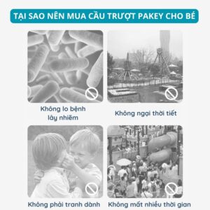 Bộ cầu trượt cho bé Pakey lâu đài 36 Bộ cầu trượt cho bé Pakey lâu đài