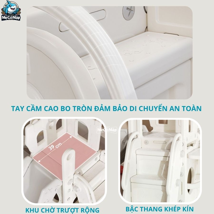 Bộ cầu trượt cho bé Pakey lâu đài 44 Bộ cầu trượt cho bé Pakey lâu đài