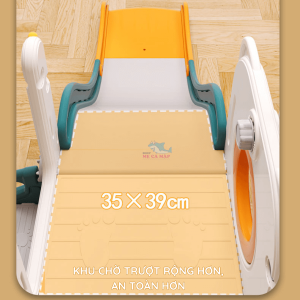 Cầu trượt cho bé xích đu Pakey lâu đài CS2 33 Khu vực chờ trượt của bộ cầu tuột cho bé có diện tích rộng rãi