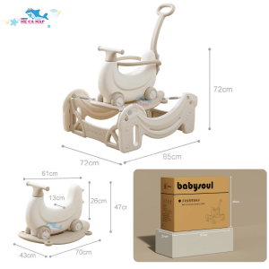 Kích thước ngựa bập bênh phù hợp với tiêu chuẩn của trẻ nhỏ