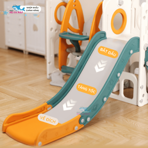 Cầu trượt cho bé xích đu Pakey lâu đài CS2 28 Bộ cầu tuột cho bé có máng trượt trải dài giúp bé có trải nghiệm an toàn