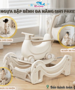 Ngựa bập bênh Pakey Banana đa năng tích hợp nhiều trò chơi