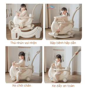 Ngựa bập bênh Banana giúp bé tăng cường vận động